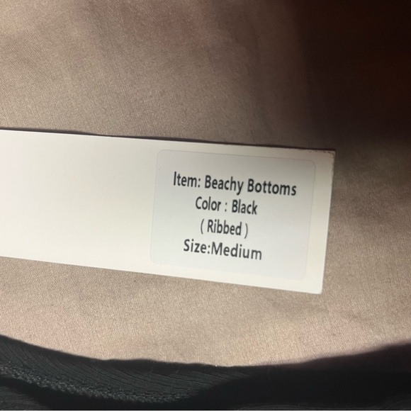 BoutineLA Black Ribbed Beachy Bottoms - Picture 4 of 4